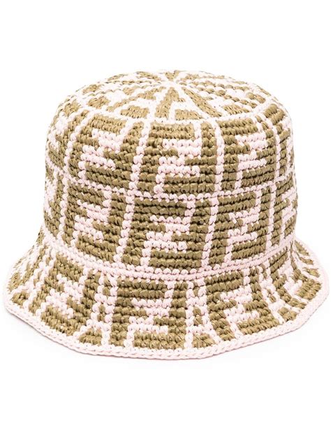 fendi crochet bucket hat|fendi denim bucket hat.